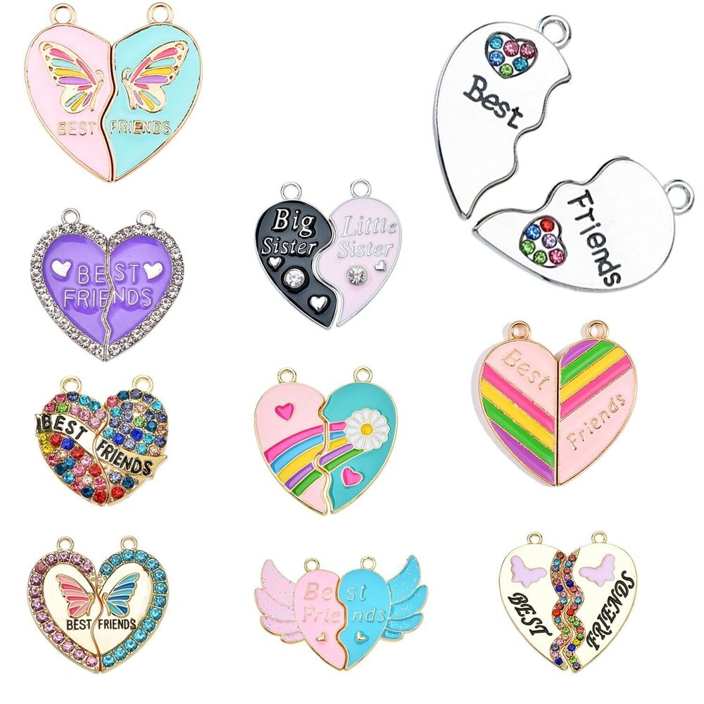 3770 20PCs Bulk Enamel Best Friend Charms for Jewelry Making, Colorful